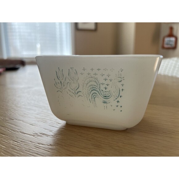 Pyrex Amish Butterprint Turquoise 0503 1.5 Qt Casserole & 0501 Refrigerator Dish - Picture 8 of 11